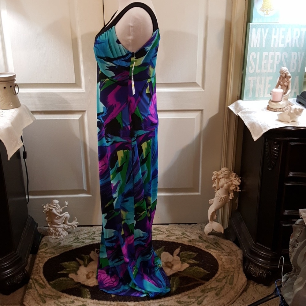 NWT. TIANA B. Beautiful Maxi Dress. Size Sm/Med. - Picture 3 of 8