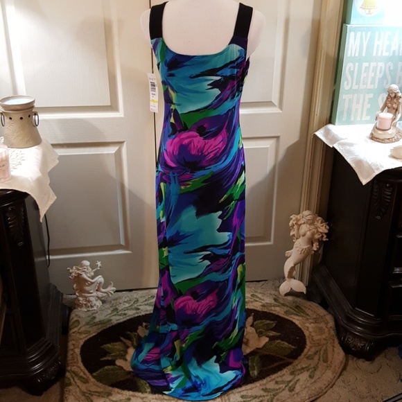 NWT. TIANA B. Beautiful Maxi Dress. Size Sm/Med. - Picture 4 of 8
