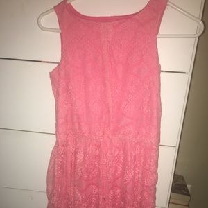 Cute pink dress with cute lace detail!!