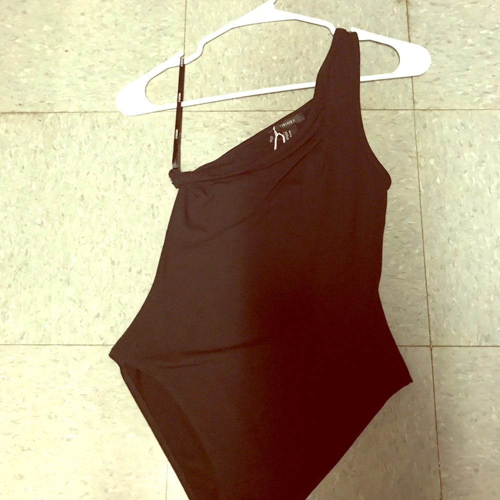 Black Asymmetrical Leotard