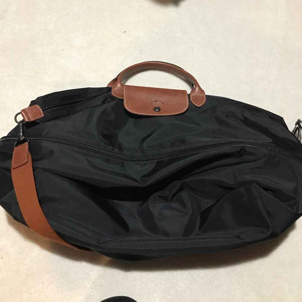 authentic Longchamp expandable travel bag.