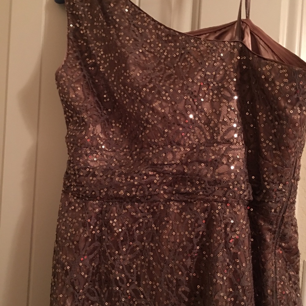 Brown sequin dress