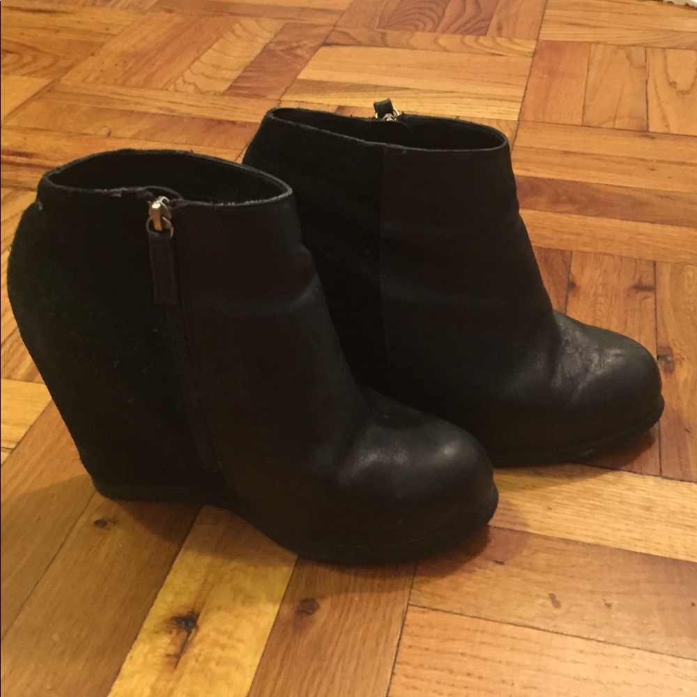 Dolce Vita Suede/Leather Wedge Booties
