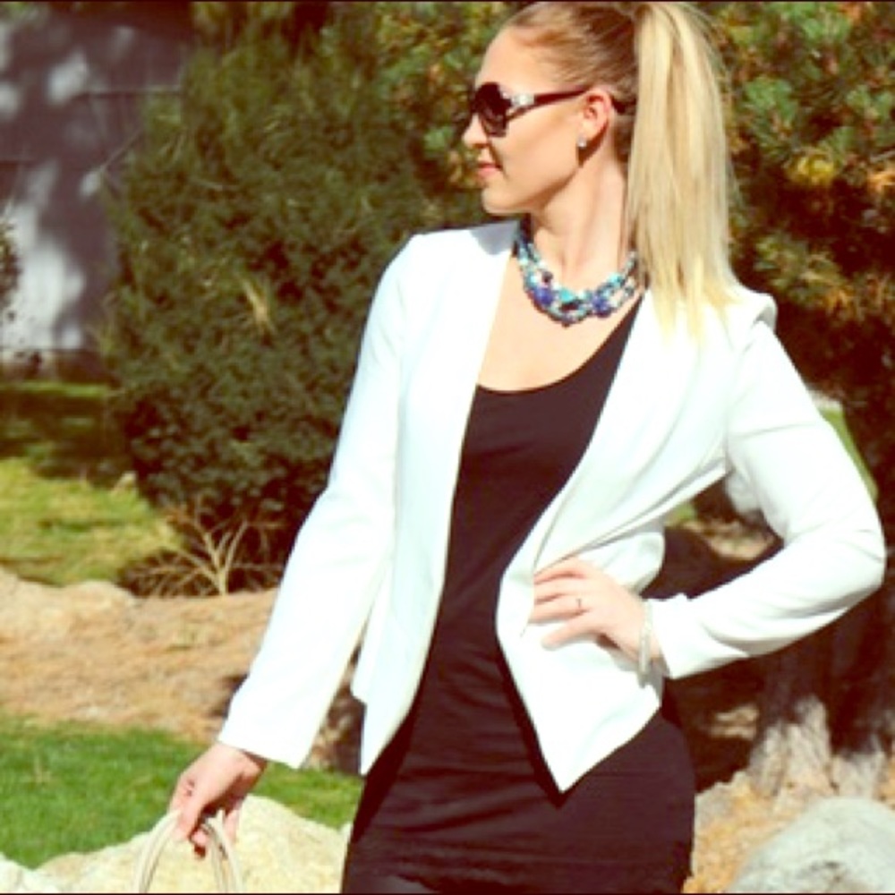 White A-Line Blazer