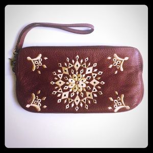 Lucky Brand leather clutch/wristlet
