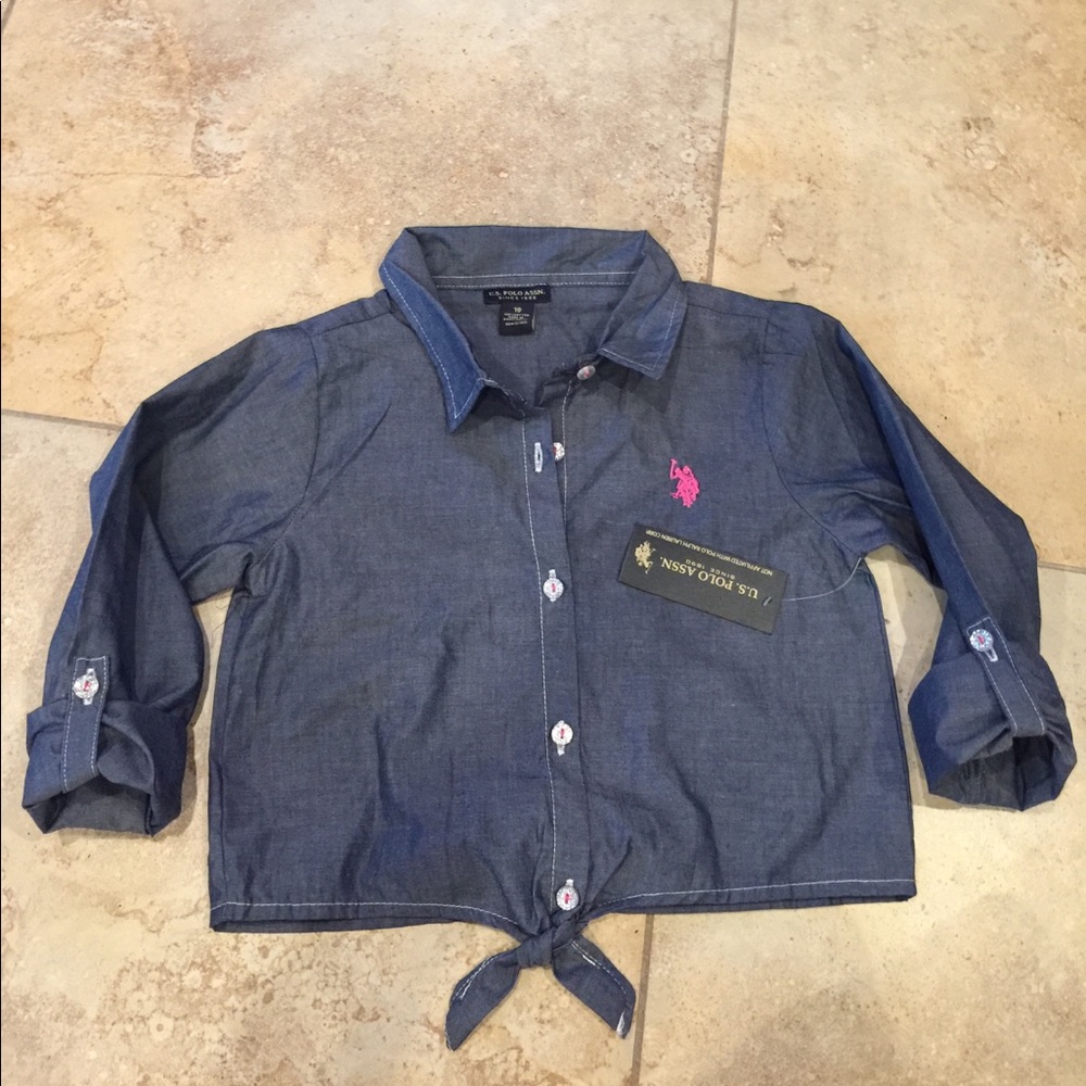 US Polo Assn. .Girls long sleeve shirt  size 10