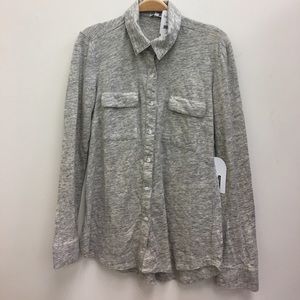 Brand New Splendid jersey button down shirt