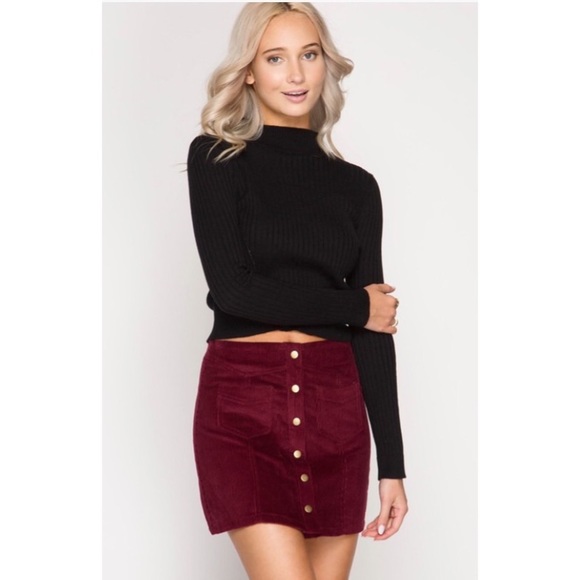 Couture Gypsy Dresses & Skirts - ❗️CLEARANCE❗️Wine Corduroy Mini Skirt S M L