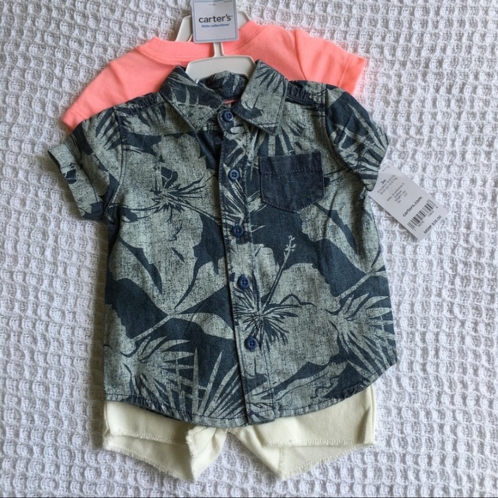 Carter's Baby Boys Surfer Dude Shirt & Shorts Set - Picture 4 of 6