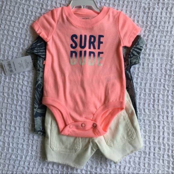 Carter's Baby Boys Surfer Dude Shirt & Shorts Set - Picture 2 of 6