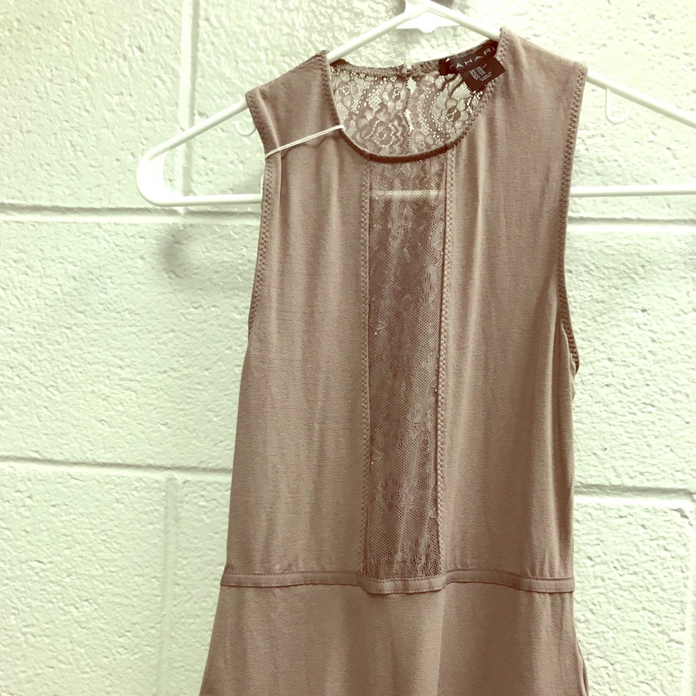 Sexy Lace Taupe Leotard