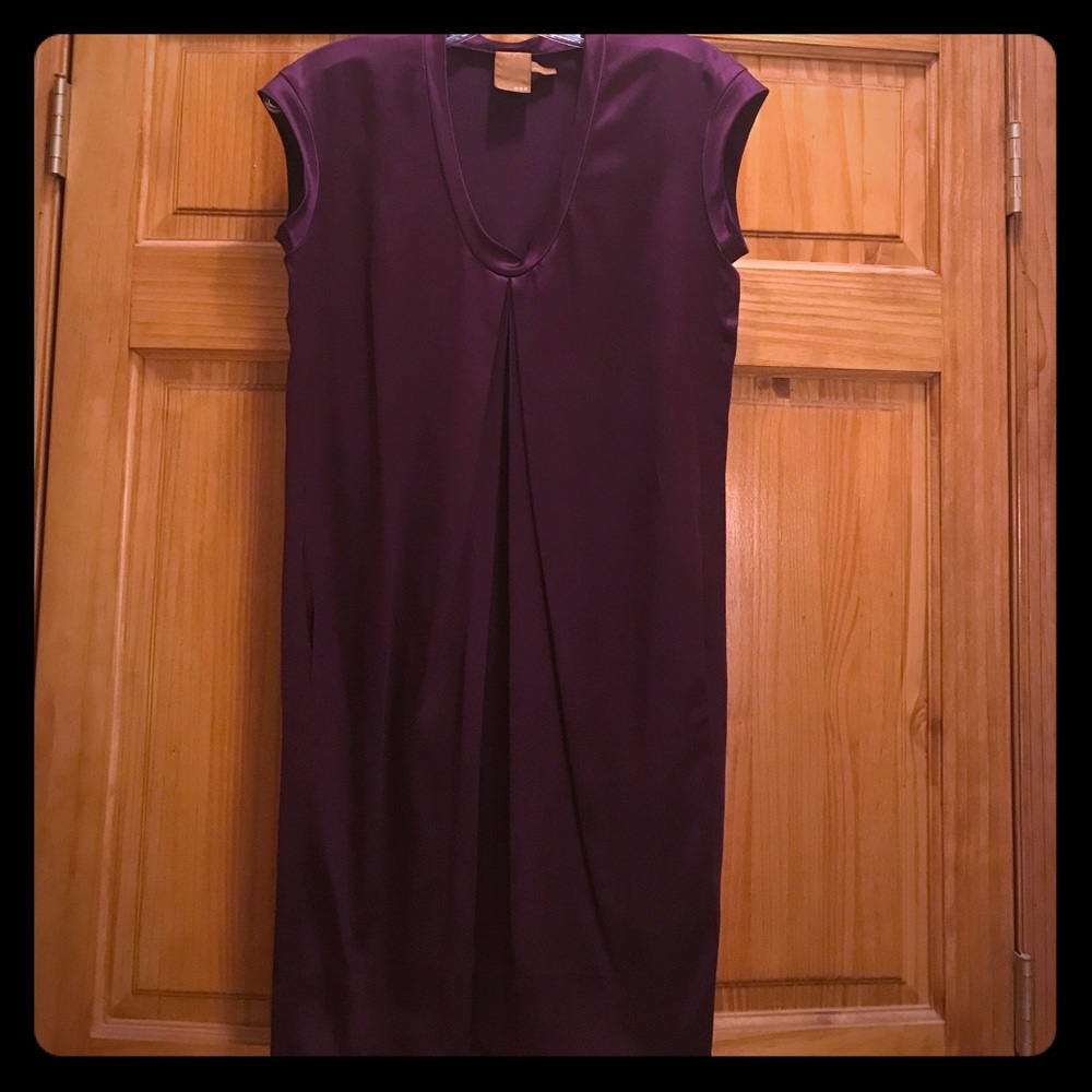 Plum silk dress
