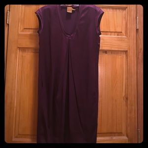 Plum silk dress