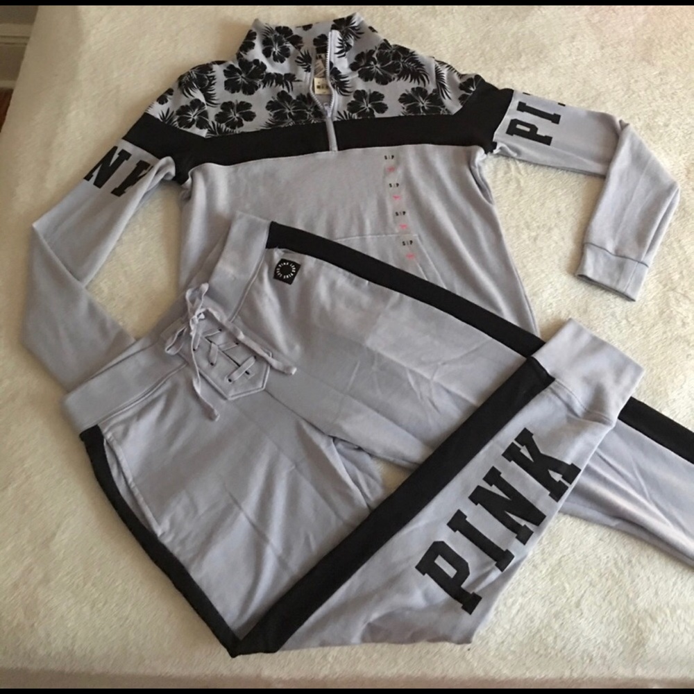 NWT PINK Victoria’s Secret Floral Hibiscus Set 🌺