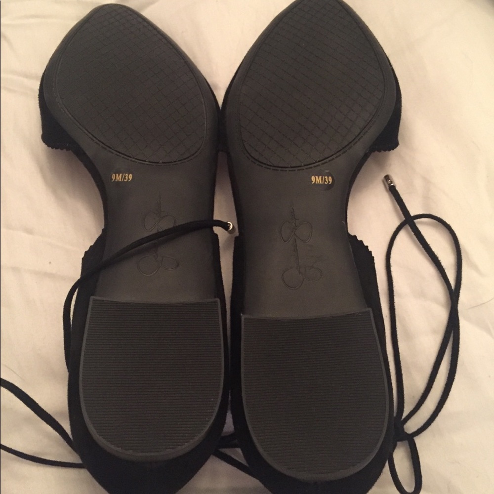 Jessica Simpson Zofie Black Suede Flats - Picture 4 of 8