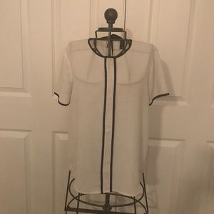 Forever 21 Cream short sleeve blouse