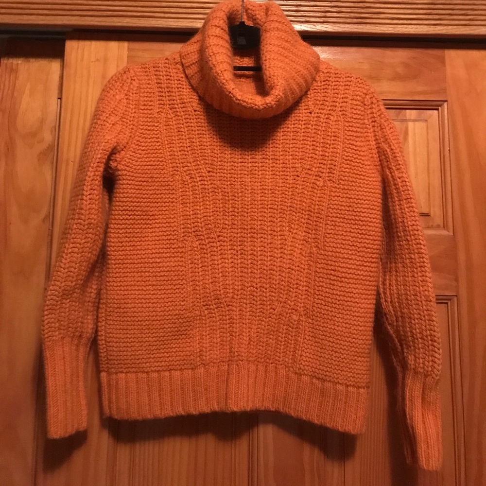 BananaRepublic tangerine/orange turtleneck sweater