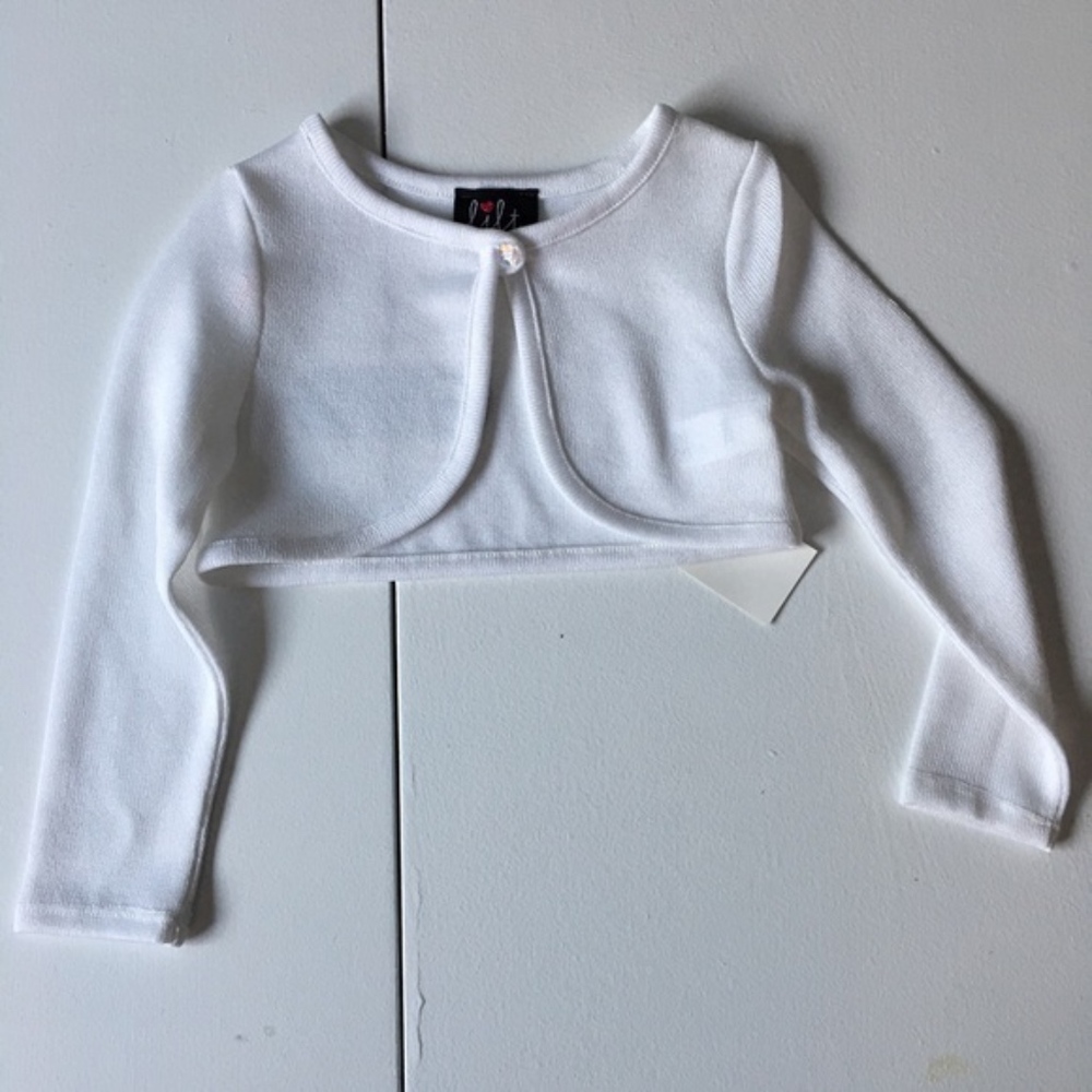 Lilt White Cropped Sweater Shrug New - Picture 2 of 4
