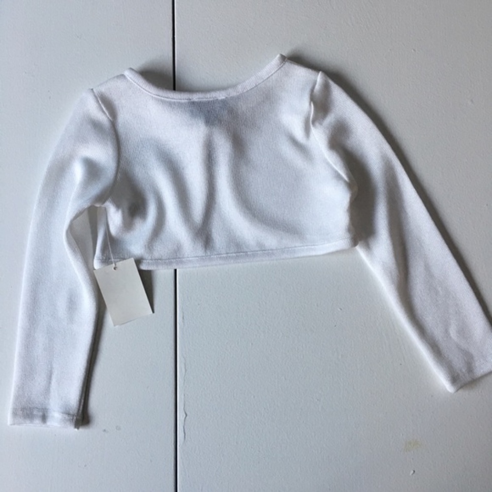 Lilt White Cropped Sweater Shrug New - Picture 4 of 4