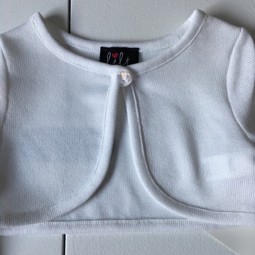 Lilt White Cropped Sweater Shrug New - Picture 3 of 4