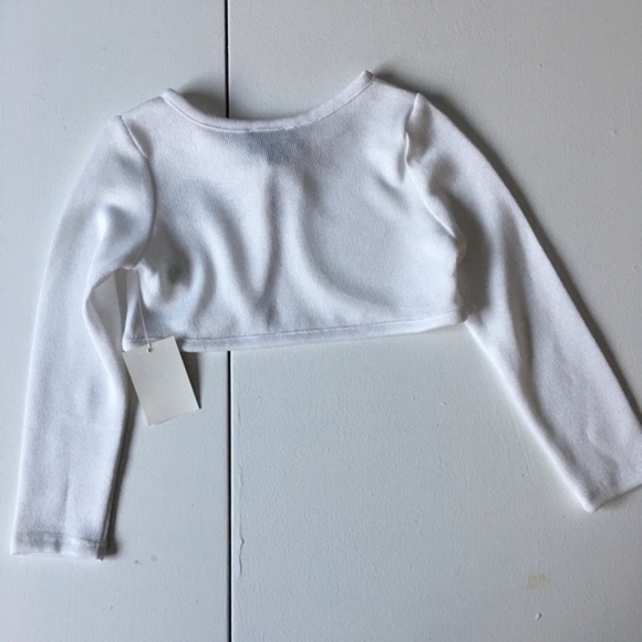 Lilt White Cropped Sweater Shrug New - Picture 4 of 4