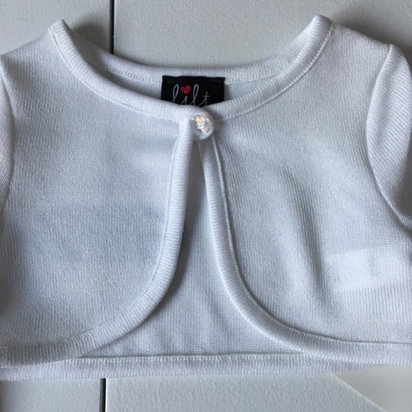 Lilt White Cropped Sweater Shrug New - Picture 3 of 4