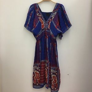 Anna Sui Runway kimono sleeve Print Dress