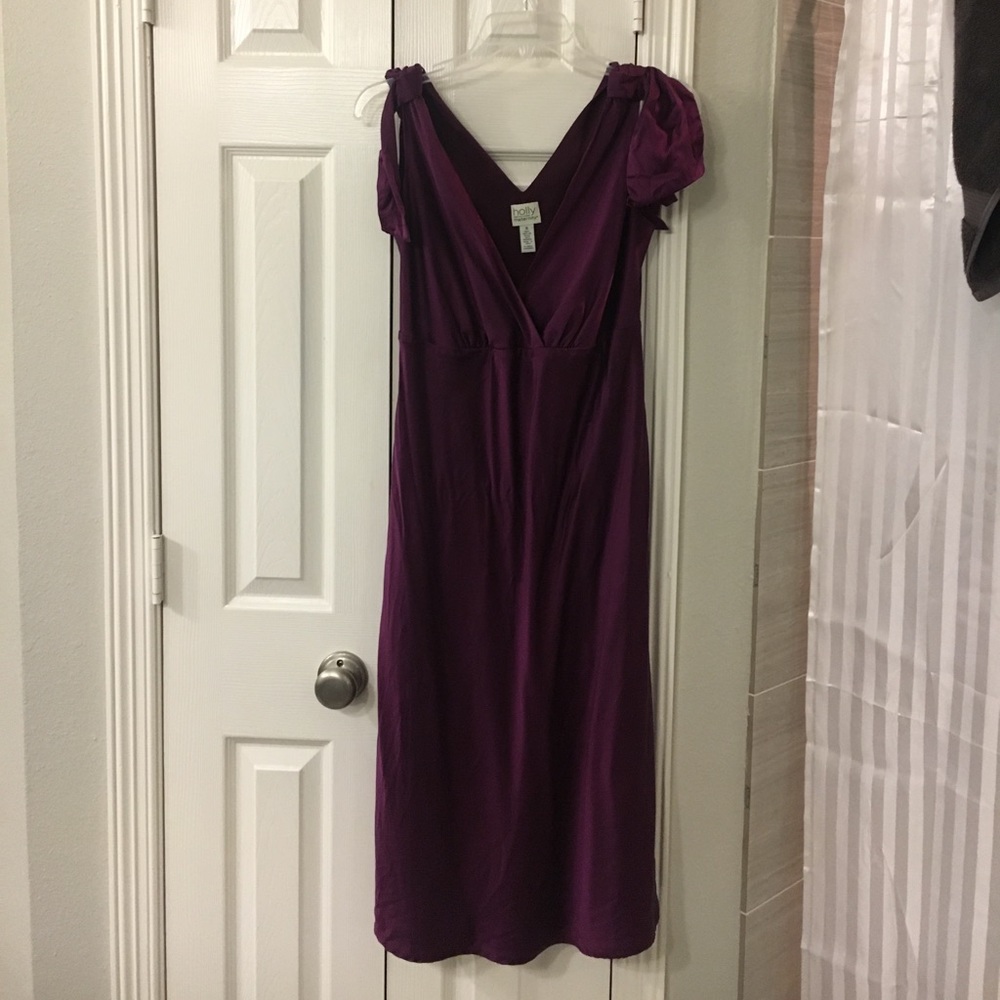 Purple maternity dress