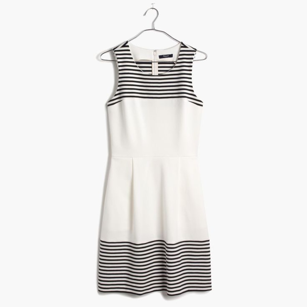 Madewell Black and White Verse Stripe Dress Size M