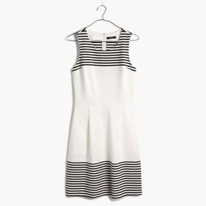Madewell Black and White Verse Stripe Dress Size M