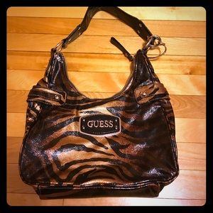 Guess animal print purse