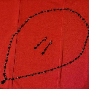 Onyx look necklace & earrings