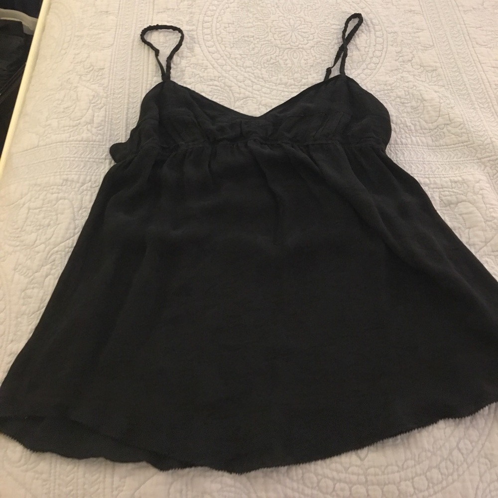 Black silk Aritzia top