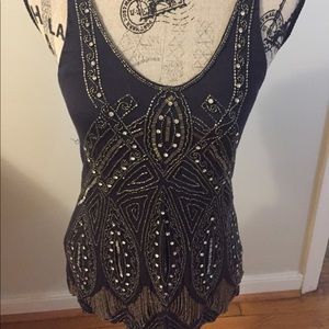 Preowned Joie Beaded Top grey size S