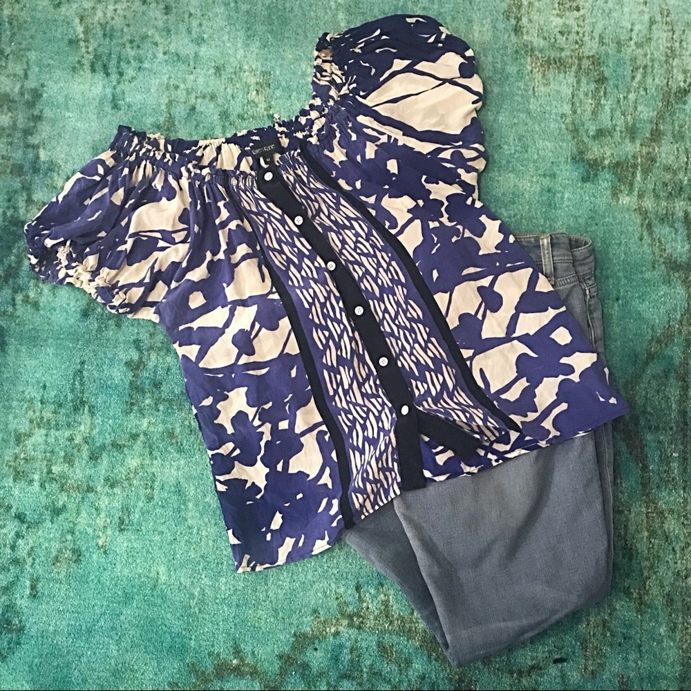 *3/$25* Karen Kane silk over the shoulder top