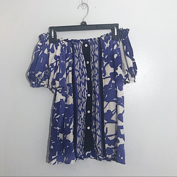 *3/$25* Karen Kane silk over the shoulder top - Picture 2 of 4