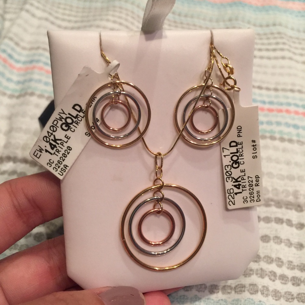 (SOLD) necklace, pendant and earring set