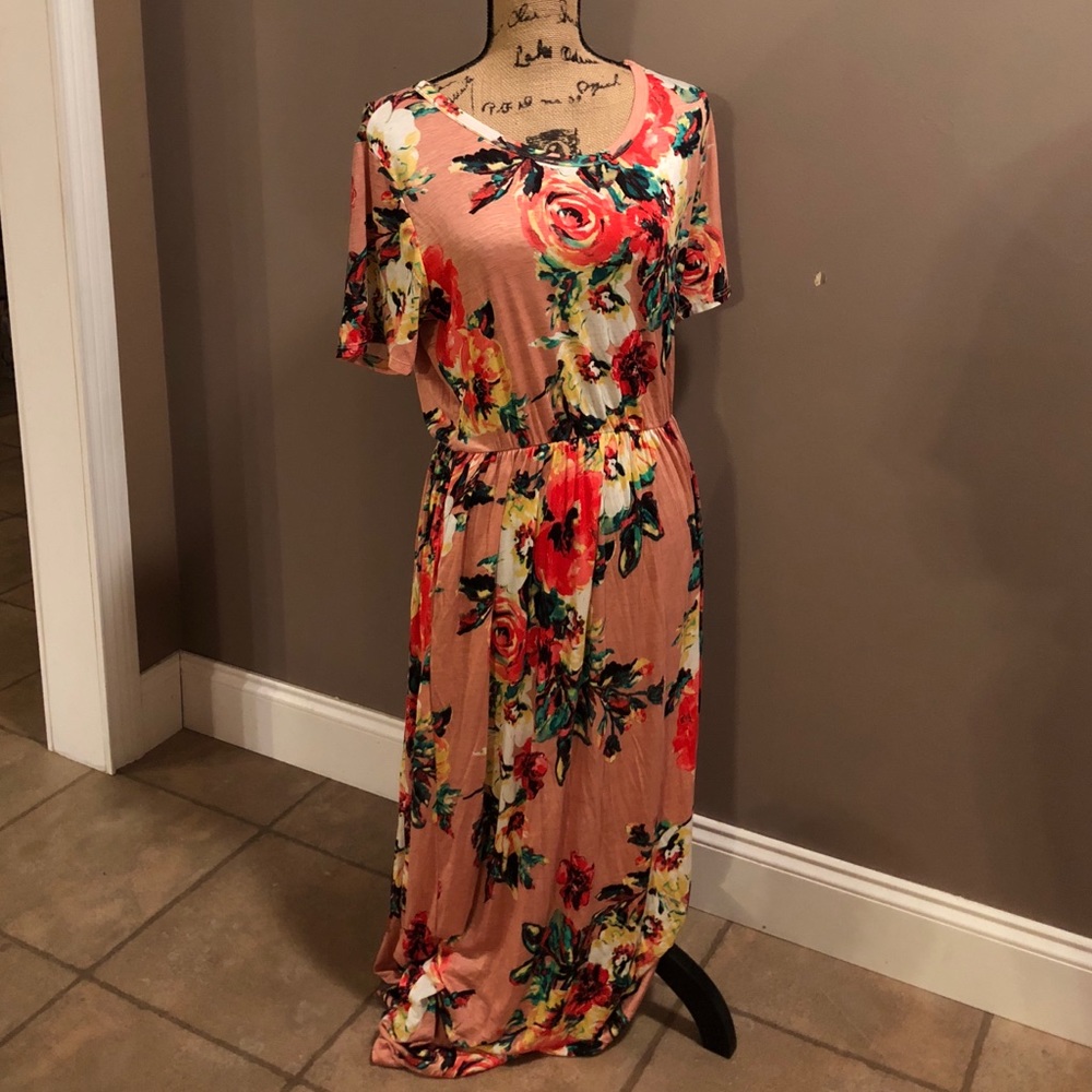 Plus size floral dress
