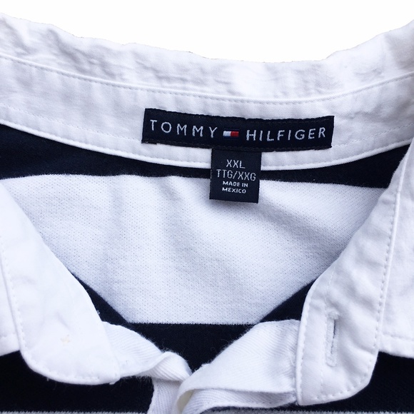 Tommy Hilfiger Striped Long Sleeve Polo Youth XXL - Picture 3 of 4