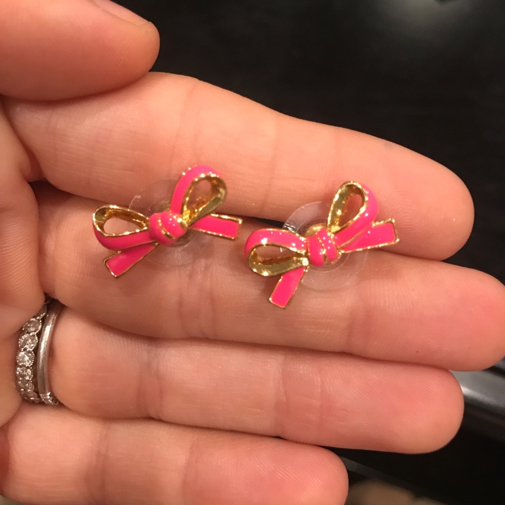 Kate Spade Pink Bow Stud Earrings