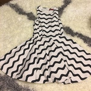 Black and white skater dress