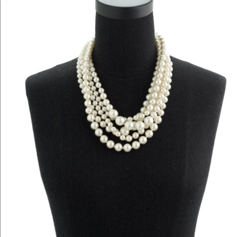 J Crew twisted strand pearl necklace