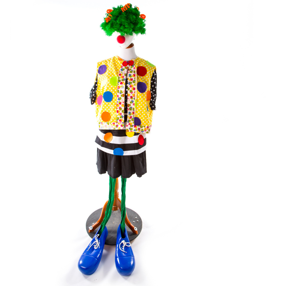 HALLOWEEN COSTUME ADULT POLKA DOT CLOWN  PARTY