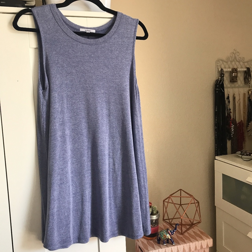 ACEMI 💠 super soft oversized basic blue tank