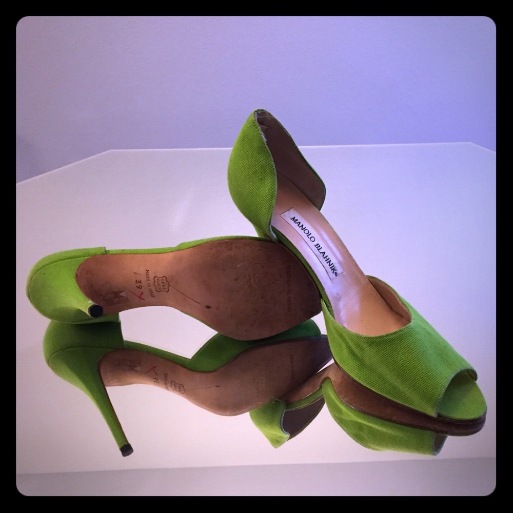 Apple Green/Chartreuse Manolo Blahnik Pumps
