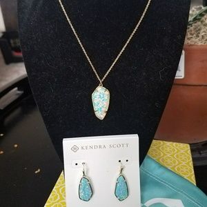 Kendra Scott Aqua Opal set