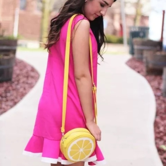 Victoria beckham hot pink Dress with white bottom - Picture 2 of 7