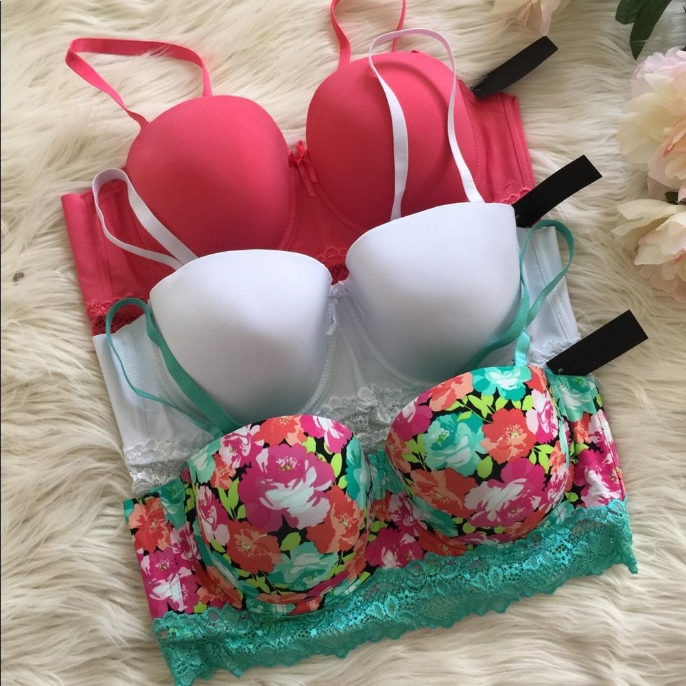 3 Size 34C Comfy Seamless Long Ling Bras