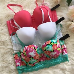 3 Size 34C Comfy Seamless Long Ling Bras