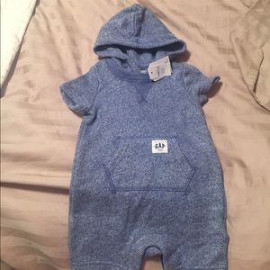 Baby boy GAP hooded romper 6-12months